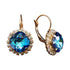 Auskari "Apžilbinošs Mirdzums III (Bermuda Blue)" ar Swarovski™ kristāliem